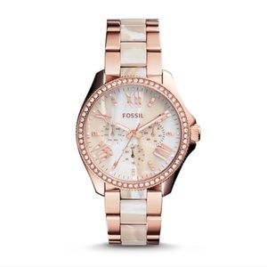Rose Gold Fossil Watch